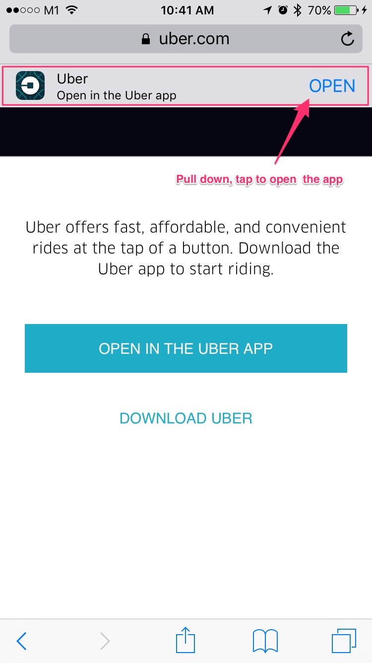Open Uber App, Again