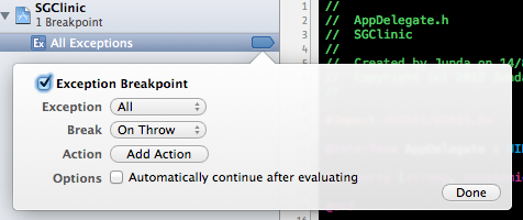 Xcode catch exceptions